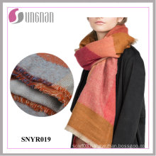 2015 Latest Winter Colorful Geometry Imitate Cashmere Scarf Women′s Shawl